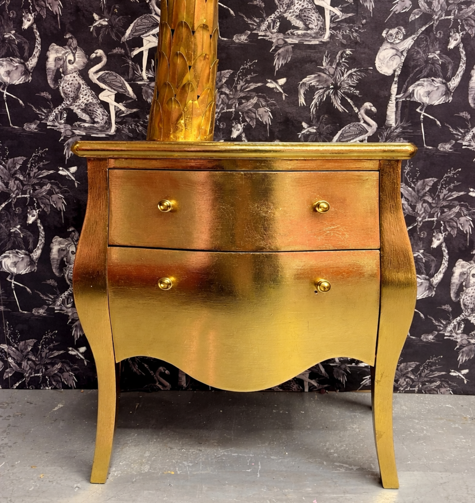 Gold Palm Tree Chest Of Drawers