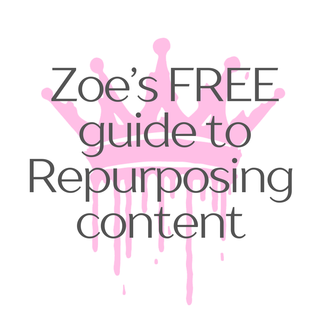 Zoe's FREE essential guide to Repurposing Content