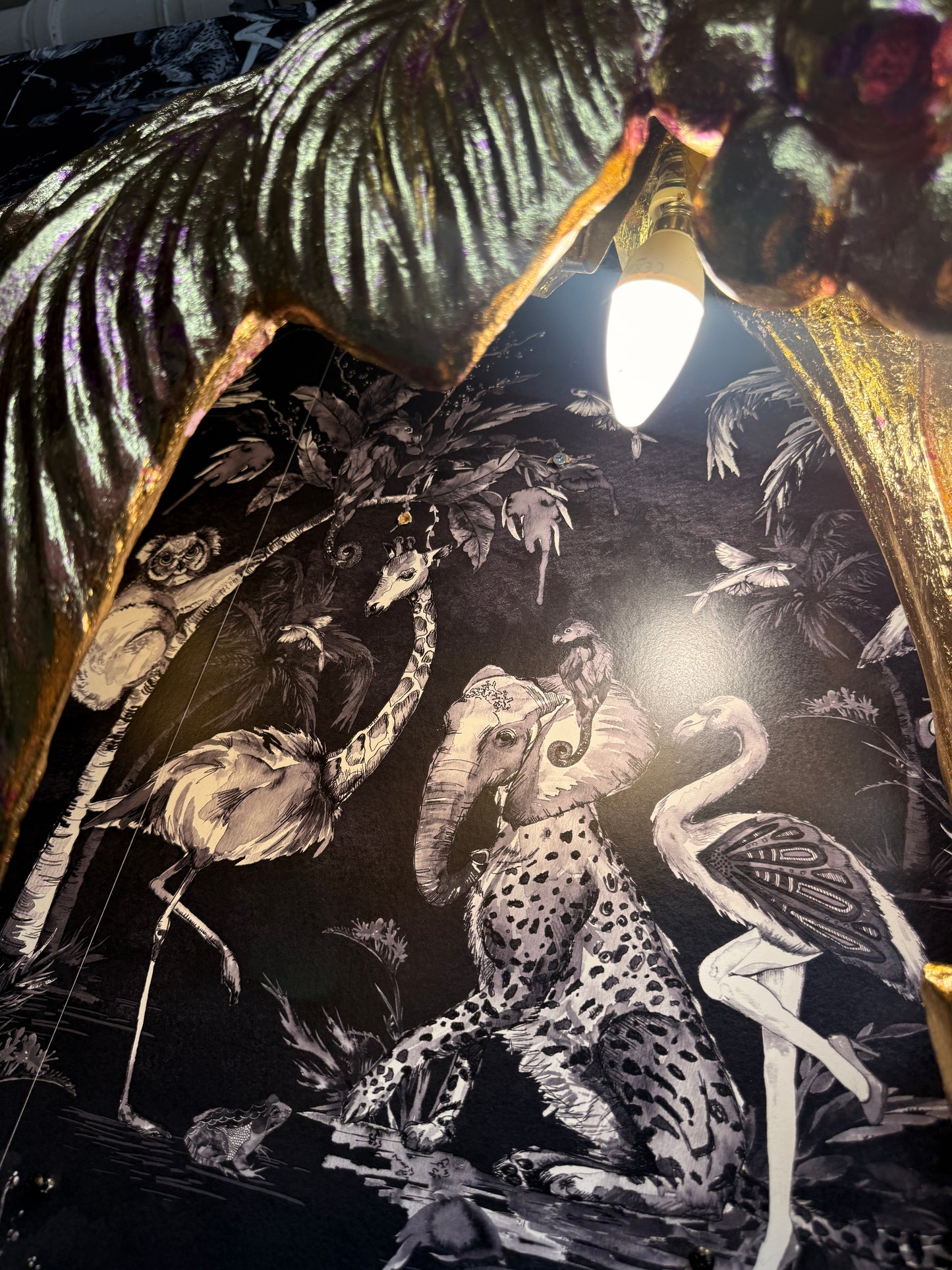 Gold Palm Wall Light