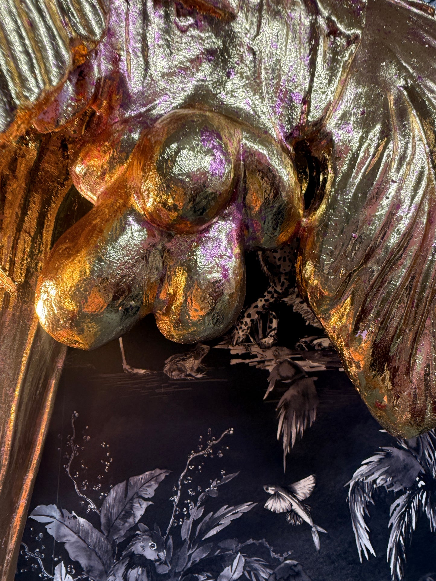 Gold Palm Wall Light
